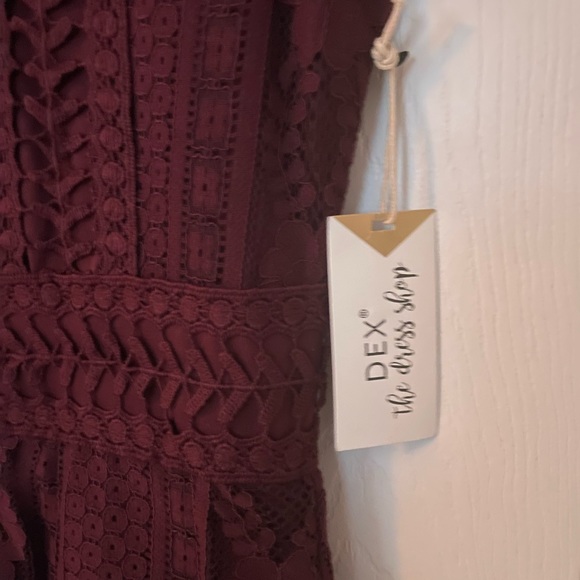 DEX (the bay) Lace Burgundy Dress - Picture 2 of 4